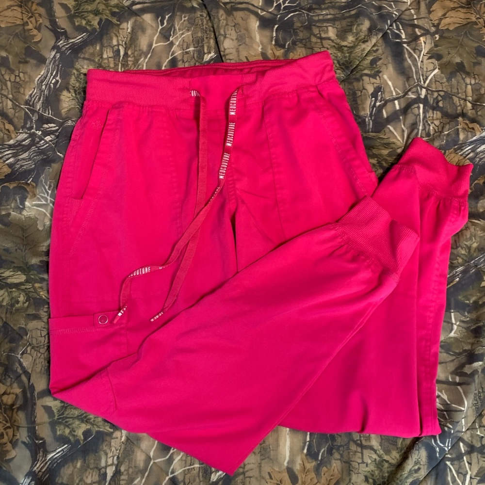 Pink Med Couture jogger scrub pants